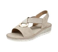 Genérico Zapatos Dorados Fiesta Sandalias de mujer ligeras con puntera abierta cuña uela uave y banda elástica ideales para actividades al ire libre Zapatos Comodos (Khaki, 36)
