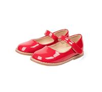 Genérico Zapatos Escolares Mary Jane para Niñas con Suela Antideslizante y Diseño Casual de Vestir (Red, 29.5 Little Child)