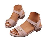 Genérico Zapatos Fiesta Comodos Sandalias de cuña de erlas ra mujer cómodas, con tiras y uela uave elegantes, versátiles, informales y erfectas ra (Red, 37)
