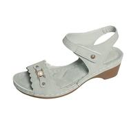 Genérico Zapatos Fiesta Comodos Sandalias de cuña de erlas ra mujer cómodas, con tiras y uela uave elegantes, versátiles, informales y erfectas ra (Light Green, 36)