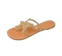 Genérico Zapatos Fiesta Mujer Zapatillas informales m da interior exterior transpirables chanclas Sandalias Comodas ligeros cómodos elegantes (Gold, 43)