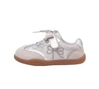 Genérico Zapatos Garcon Zapatillas bajas para niños y niñas, Zapatillas de baloncesto para niños, de Marche Le Sport,al aire libre y la escuela, plata, 36 EU