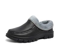Genérico Zapatos Hombre Casuales Invierno,Zapatos Sin Cordones con Forro Polar Suela Gruesa Antideslizante Resistentes Ideales para Trabajar En Restaurantes O como Zapatos De Chef