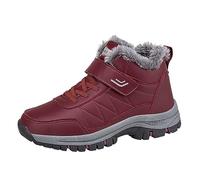 Generico Zapatos Invierno Hombre Amantes Zapatos Botas para hombre Niños Botines cortos Zapatos de invierno cálidos para exteriores Botines de nieve hasta el tobillo Botas de invierno Pelo, rojo, 38