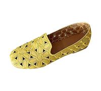 Genérico Zapatos Mujer Comodos - Verano Negro Mujer Transpirable PU Cuero Ballet Ligero Redondo Deslizamiento En Zapatos De Bailarina Personalizados Zapatillas Mujer Casual Negras