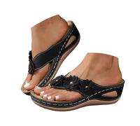 Genérico Zapatos Mujer Comodos Vestir Chanclas lataforma cuña iamantes imitación florales sandalias deslizantes ire libre Sandalias Cuña ligeros cómodos elegantes (40)