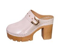 Genérico Zapatos Mujer Tacon Sandalias Plataforma Anchas Zapatillas de Tacón Alto de Talla Grande para Mujer,Estilo Primavera-Verano,Y Gruesas. Sandalia Negra Sandalias (Beige,39)