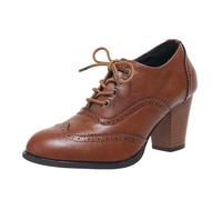 Genérico Zapatos Mujer Tacones Altos,Zapatos De Vestir De TacóN Alto Sin Cordones Y con Punta Redonda para Mujer CóModos Antideslizantes Y Duraderos para Uso Diario