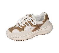 Genérico Zapatos Mujer Tallas Grandes Cordones Suela Gruesa Diamantes Multicolores Cómodos Diarios, beige, 40 EU