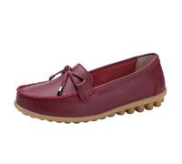 Genérico Zapatos Mujer Verano Comodos - Zapatos Casuales De Talla Grande Antideslizantes Planos con Lazo De Color SóLido para Mujer Zapatos Mujer Cordones