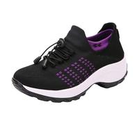 Genérico Zapatos Mujer Verano Tacon - Zapatos Transpirables De Elasticidad para Mujer Calcetines con Bordes Ligeros De Moda Zapatos Ligeros para Mujer Zapatos Informales para Mujer Zapato TacóN Mujer