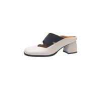 Genérico Zapatos Mule Mujer Tacón Grueso Bajo De Cuero Sintético Punta Cuadrada Cerrada con Tiras Elásticas Cruzadas Sandalias De Verano para Oficina Y Ocio