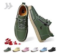 Genérico Zapatos Nevova for Mujer y Hombre, Zapatos ortopédicos Nevoldeck, cosidos a Mano, Impermeables, Ligeros, Transpirables, con Cremallera Lateral, Suela Blanda(Verde,45 EU)