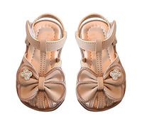 Genérico Zapatos niño niñas sandalias bebé sandalias mujer princesa zapatos bebé suela suave zapatos antideslizantes verano Baotou transpirable, caqui, 20.5 EU