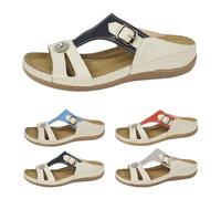 Generico Zapatos ortopédicos de mujer moda oferta sandalia con punta abierta zapatillas con cuña sandalias antideslizantes goma suelas suaves Shoes ligeros senderismo zapatos soporte arco playa