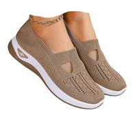 Genérico Zapatos Ortopédicos para Mujer con Malla Zapatillas Sin Cordones para Mujer Sin Manos Antideslizantes para Caminar Zapatillas Ortopédicas de Plataforma Ligeras Cómodas