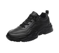 Genérico Zapatos Para Correr Para Hombres Casual Zapatos Para Caminar Transpirable Deporte Zapatillas Atléticas Gimnasio Tenis Slip on Zapatos Ligeros Cómodos Entrenamiento Competición Negro, Negro