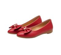 Genérico Zapatos Planos para Mujer, Sandalias Planas con Estilo Casual Transpirable, Suela Antideslizante, Comodas Ajustables Y Muy Resistentes6（Rojo；41）