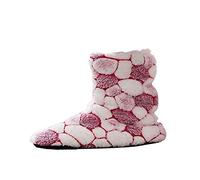 Genérico Zapatos Planos Para Mujeres Anchas Y Puntiagudas Modelo de Fútbol Invierno Casas Botas de Piso Calientes y Antideslizante Zapatos de Algodón Casero Zapatillas Botín Verano Negro, morado, 37