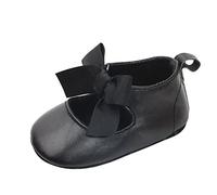 Genérico Zapatos Princesa para andadores niños pequeños niñas bebé Infantil Caminantes Calzado Delicado recién Nacido Antideslizante (Black, 20.5 Toddler)