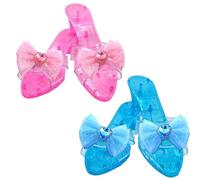 Genérico Zapatos Princesas Niñas, Tacones Niña Princesas, Portátiles Crystal Sapatos menina para Jugar A Fingir, para 3 A 6 Años (6 × 18.5 × 4.5 Cm)