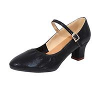 Genérico Zapatos Tacon Comodos Zapatos Verano Mujer Comodos Sala de Latin Dance Shoes Women Fashion Prom Dancing Solteron Women'S Sandalias Sandalia Minimalistas Mujer Cuña (Black,40)