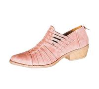 Genérico Zapatos Tacon Mujer Pies Anchos Sandalias Cómodas Zapatos de Tacón Bajo Y de Tamaño para Comercio Transfronterizo para Mujer,Sandalias con Cremallera Y Tacón Grueso A Sandalia (Pink,40)