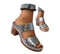 Genérico Zapatos Tacon Mujer,Sandalias De TacóN Alto para Mujer CóModas Zapatillas De Playa De Verano Elegantes Y Casuales Ideales para Combinar con Vestidos Jeans Pantalones Cortos Y Faldas