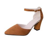 Genérico Zapatos Tacon Mujer, Sandalias Mujer Comodas, Stylische Für Freizeit Und Arbeit Offene Zehe Dicker Absatz Perfekt Für Frühling Sommer Und Herbst