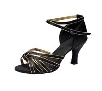 Genérico Zapatos Tacon Mujer, Zapatos Verano Mujer, De Danza Latina Con Tacones De 7cm Motivo De Nudo Suela Antideslizante Tacón Medio Para Ocasiones Interiores