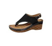 Genérico zapatos verano mujer,cuñas mujer verano,Diseño versátil para preparativos de escapadas improvisadas a pueblos costeros cercanos