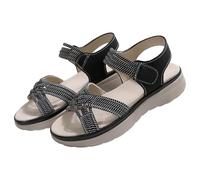 Genérico zapatos verano mujer,sandalia plataforma,Líneas flexibles para adaptarse a recorridos cortos o extensos en planes de ocio diario_1