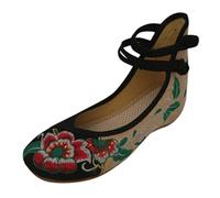 Genérico Zapatos Verano Mujer - Telas Alta Correa Doble A Zapatos Tobille Bordado Las Mujeres Ayudan A Los Zapatos A Aumentar Los Zapatos Casuales De Las Mujeres Zapatos Casual Invierno Mujer
