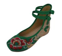 Genérico Zapatos Verano Mujer - Telas Alta Correa Doble A Zapatos Tobille Bordado Las Mujeres Ayudan A Los Zapatos A Aumentar Los Zapatos Casuales De Las Mujeres Zapatos Casual Invierno Mujer