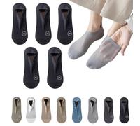 Genérico Zeanaturals Ultra Thin Liner Non Slip No Show Socks Invisible Cotton Breathable Ice Silk Low Cut Liner Socks Lightweight Soft Anti Slip Design for Men and Women