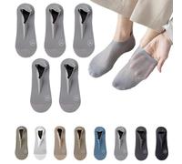 Genérico Zeanaturals Ultra Thin Liner Non Slip No Show Socks Invisible Cotton Breathable Ice Silk Low Cut Liner Socks Lightweight Soft Anti Slip Design for Men and Women