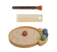Genérico Zen Garden Kits | 12-Inch Sand Play Meditation Decoration | With Wooden Tools Desktop Zen Garden | For Women Dad Mother Adult Teen Bedroom Dorm Apartments