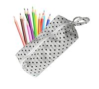 Genérico Zipper Pencil Case For Girls Boys - Soft Dot Large Capacity School Stationery Bag | Travel Cosmetics Storage Pouch Holds Eraser Color Pen Marker Perfect For Home School Classroom Travel