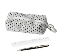 Genérico Zipper Pencil Case, Soft Dot Large Capacity, School Stationary Bag, for Girls Boys Eraser Color Pen Marker Home School Classroom Travel Office
