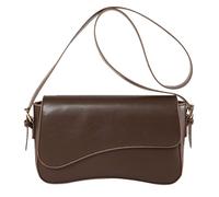 Genérico Zolura Tote Bag, Zolura Shoulder Bag for Women Retro Vegan Leather, Underarm Small Square Women Trendy Purse (Coffee)