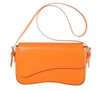 Genérico Zolura Tote Bag, Zolura Shoulder Bag for Women Retro Vegan Leather, Underarm Small Square Women Trendy Purse (Orange)