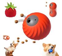 Genérico Zoomie 2.0 - Zoomie Dog Toy, Chew Resistant/Automatic Rolling+Feeding/Smart Touch, Changes Direction, Chew Resistant, Imitates Prey, Adjustable Treat Dispensing (Orange + Tomato Knit Covers)