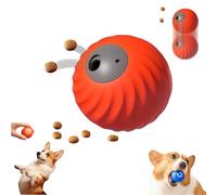 Genérico Zoomie 2.0 - Zoomie Dog Toy, Chew Resistant/Automatic Rolling+Feeding/Smart Touch, Changes Direction, Chew Resistant, Imitates Prey, Adjustable Treat Dispensing (Orange)