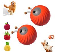 Genérico Zoomie Buddy 2.0, Pet Rolling Feeding Ball Blue, Smart Touch Interactive Dog Toy, Automatic Rolling + Feeding, 2.83" Diameter, USB-C Rechargeable, for Dogs (Orange*2)