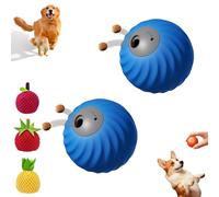 Genérico Zoomie Buddy 2.0, Pet Rolling Feeding Ball Blue, Smart Touch Interactive Dog Toy, Automatic Rolling + Feeding, 2.83" Diameter, USB-C Rechargeable, for Dogs (Blue*2)