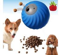 Genérico Zoomie Buddy 2.0, Smart Interactive Dog Ball, Automatic Rolling Chew Resistant Toy with Touch Activated Motion, Adjustable Treat Dispenser for Small Medium Dog (Blue with Cover B)