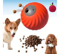 Genérico Zoomie Buddy 2.0, Smart Interactive Dog Ball, Automatic Rolling Chew Resistant Toy with Touch Activated Motion, Adjustable Treat Dispenser for Small Medium Dog (Orange with Cover C)