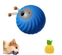 Genérico Zoomie Buddy 2.0, Smart Interactive Dog Ball, Treat Dispensing Dogs Puzzle Toy, with 3 Kinds of Fun Fruit Cover, for Small Or Medium Dogs and Cat (Blue,Pineapple)