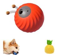 Genérico Zoomie Buddy 2.0, Smart Interactive Dog Ball, Treat Dispensing Dogs Puzzle Toy, with 3 Kinds of Fun Fruit Cover, for Small Or Medium Dogs and Cat (Orange,Pineapple)