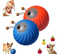 Genérico Zoomie Buddy 2.0，TPU Material Smart Interactive and Treat Dispenser Auto Rolling Ball，Rechargeable Dog Tracking Food Ball，Wear-Resistant Drop-Resistant Interactive Dog Toys for Pets (2PCS B)